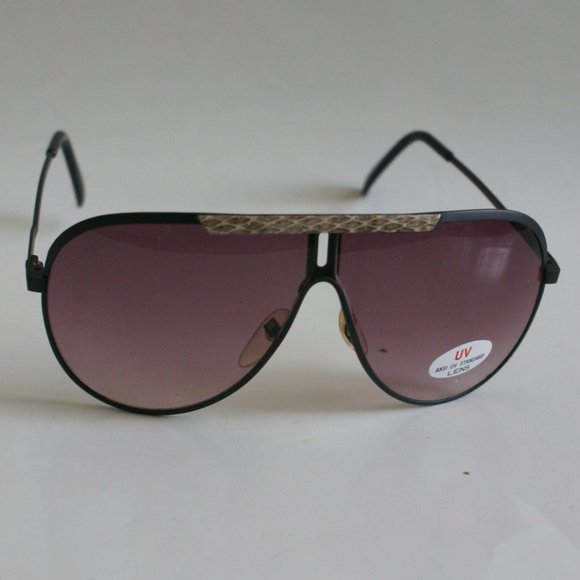 NWT True Vintage 90's Snake Skin topbar Retro Aviator w/Gradient lens Sunglasses - Picture 7 of 11